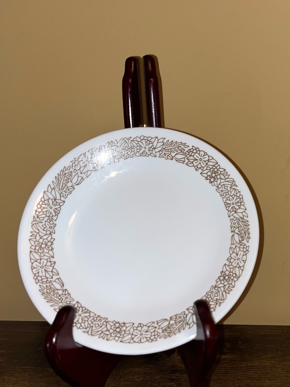 Corelle Woodland Brown Pattern Set of 7 Salad Plates